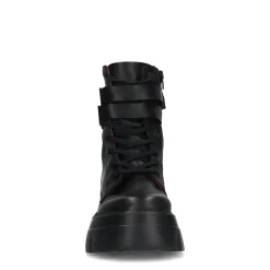 Zwarte Leren Veterboots^Sacha Hot