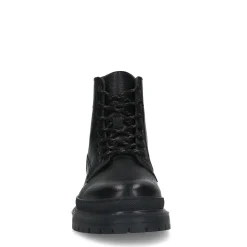Zwarte Leren Veterboots^Sacha Outlet