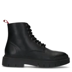 Zwarte Leren Veterboots^Sacha Store