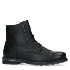 Zwarte Leren Veterboots^Sacha Flash Sale