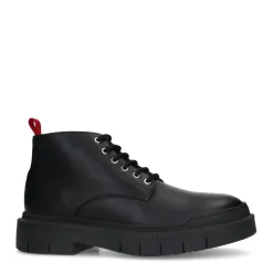 Zwarte Leren Veterboots^Sacha Best Sale
