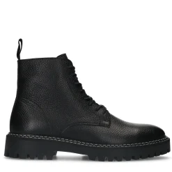 Zwarte Leren Veterboots^Sacha Cheap