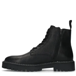 Zwarte Leren Veterboots^Sacha Cheap