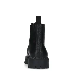Zwarte Leren Veterboots^Sacha Cheap