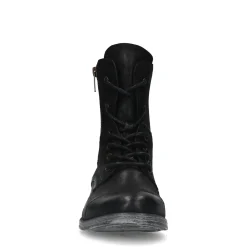 Zwarte Leren Veterlaarsjes^Sacha Cheap