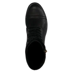 Zwarte Leren Veterlaarsjes^Sacha Cheap