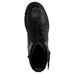 Zwarte Leren Veterlaarsjes Met Gespen^Sacha Sale