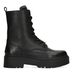 Zwarte Leren Veterlaarzen^Sacha Cheap