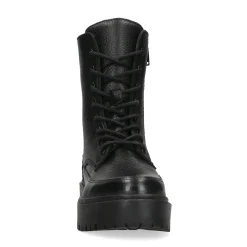Zwarte Leren Veterlaarzen^Sacha Cheap