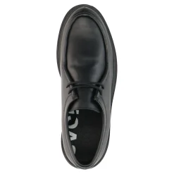 Zwarte Leren Veterschoenen Met Grove Zool^Sacha Flash Sale