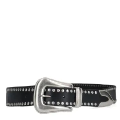Zwarte Leren Western Riem Met Studs^Sacha Hot