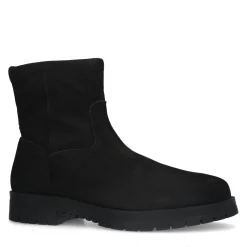 Zwarte Nubuck Boots Met Imitatiebont^Sacha Online