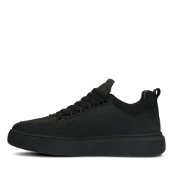 Zwarte Nubuck Sneakers Met Zwarte Zool^Sacha Shop