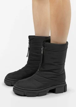 Zwarte Puffer Biker Boots^Sacha Store