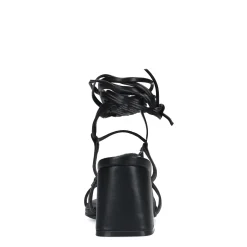 Zwarte Sandalen Met Hak En Strikveters^Sacha Discount