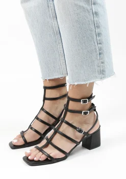 Zwarte Sandalen Met Hak En Bandjes^Sacha Best Sale