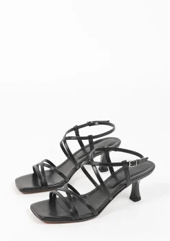 Zwarte Sandalen Met Trechterhak^Sacha Online