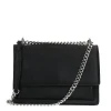 Zwarte Schoudertas Met Zilverkleurige Chain^Sacha Cheap