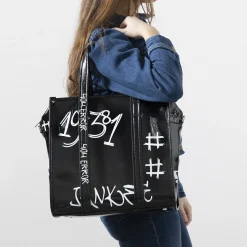 Zwarte Shopper Met Tekst^Sacha Store