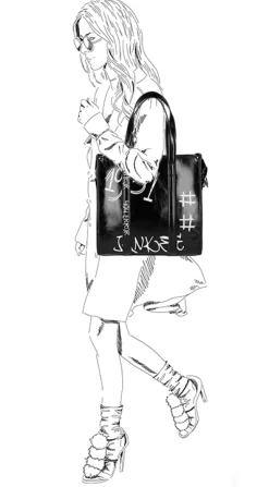 Zwarte Shopper Met Tekst^Sacha Store