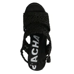 Zwarte Sleehak Sandalen^Sacha Store