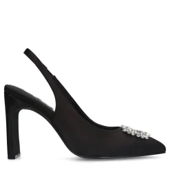 Zwarte Slingback Pumps Met Strass^Sacha Sale