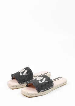 Zwarte Slippers Met Touwzool^Sacha Shop