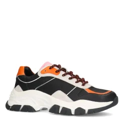 Zwarte Sneakers Met Oranje Details^Sacha Flash Sale