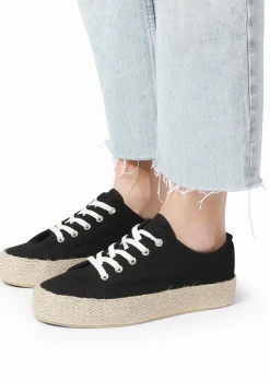 Zwarte Sneakers Met Touwzool^Sacha Best