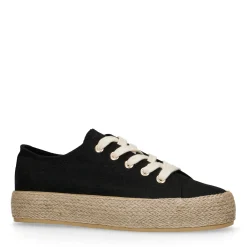 Zwarte Sneakers Met Touwzool^Sacha Best