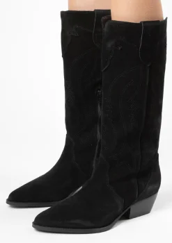 Zwarte Suede Cowboylaarzen^Sacha Sale