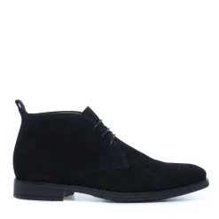 Zwarte Suede Hoge Veterschoenen^Sacha Store