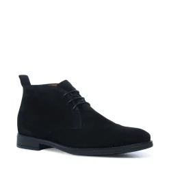 Zwarte Suede Hoge Veterschoenen^Sacha Store