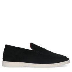 Zwarte Suede Loafers Met Witte Zool^Sacha Clearance