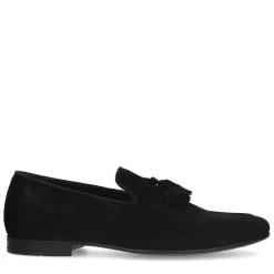 Zwarte Suede Loafers Met Kwastjes^Sacha Cheap