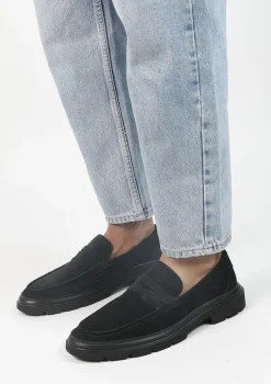 Zwarte Suede Loafers Met Chunky Zool^Sacha Outlet