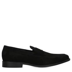 Zwarte Suede Penny Loafers^Sacha Best