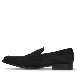 Zwarte Suede Penny Loafers^Sacha Best