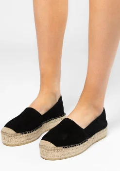 Zwarte Suede Plateau Espadrilles^Sacha Cheap