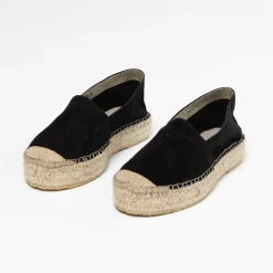 Zwarte Suede Plateau Espadrilles^Sacha Cheap