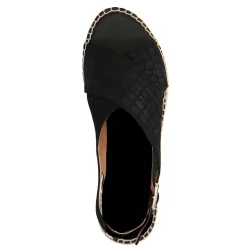 Zwarte Suede Plateau Sandalen^Sacha Best Sale