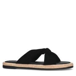 Zwarte Suede Slippers^Sacha Clearance