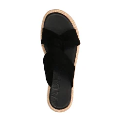 Zwarte Suede Slippers^Sacha Clearance