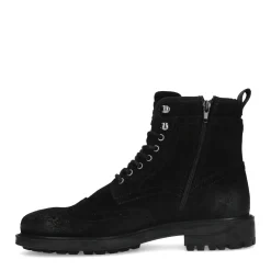 Zwarte Suede Veterboots^Sacha Sale