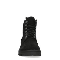 Zwarte Suede Veterboots^Sacha Clearance