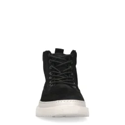 Zwarte Suede Veterboots^Sacha Store