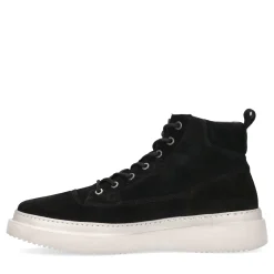 Zwarte Suede Veterboots^Sacha Store