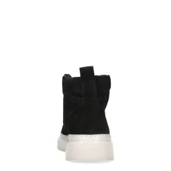 Zwarte Suede Veterboots^Sacha Store