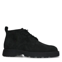 Zwarte Suede Veterboots^Sacha Outlet