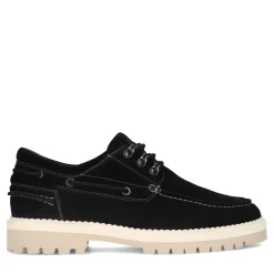 Zwarte Suede Veterschoenen^Sacha Outlet